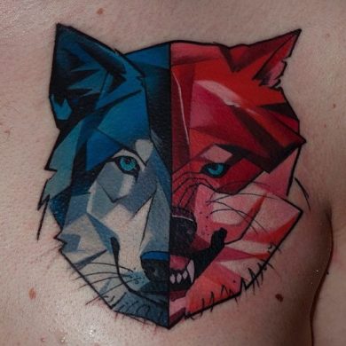 Tatouage de loup