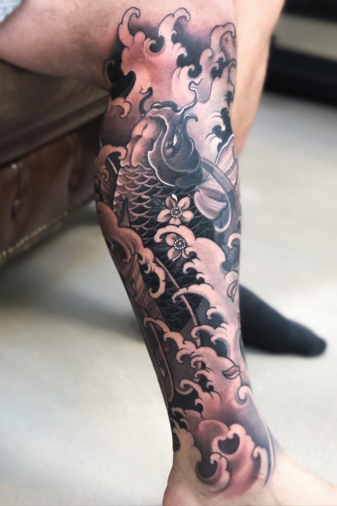 Tatuagem oriental de carpa - significado de tattoos