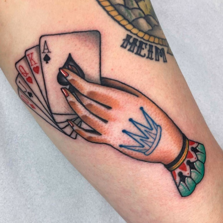 Significado de Tatuagens de cartas de baralho
