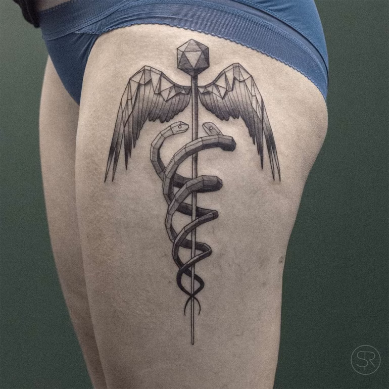 Significado de Tatuagens de Caduceu (emblema de Hérmes)