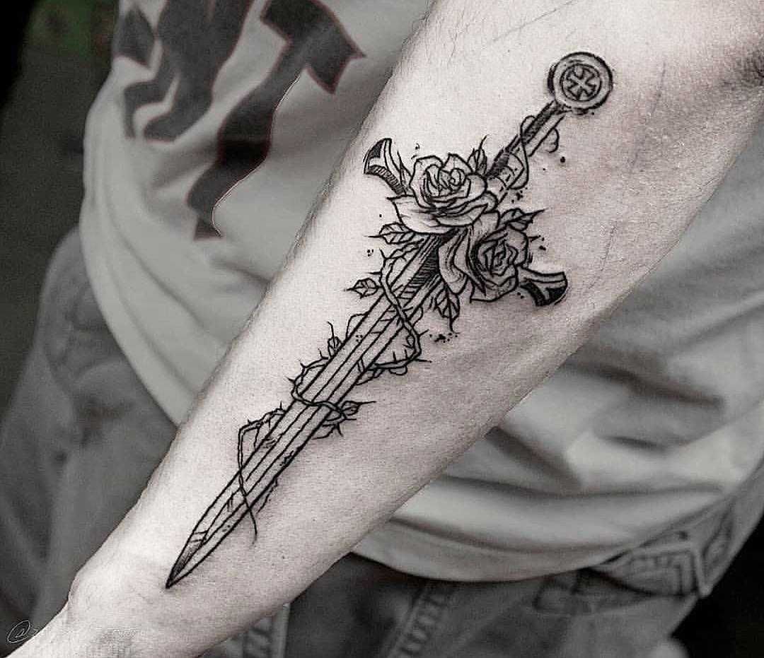 Discover 75 forearm sword tattoo super hot  thtantai2