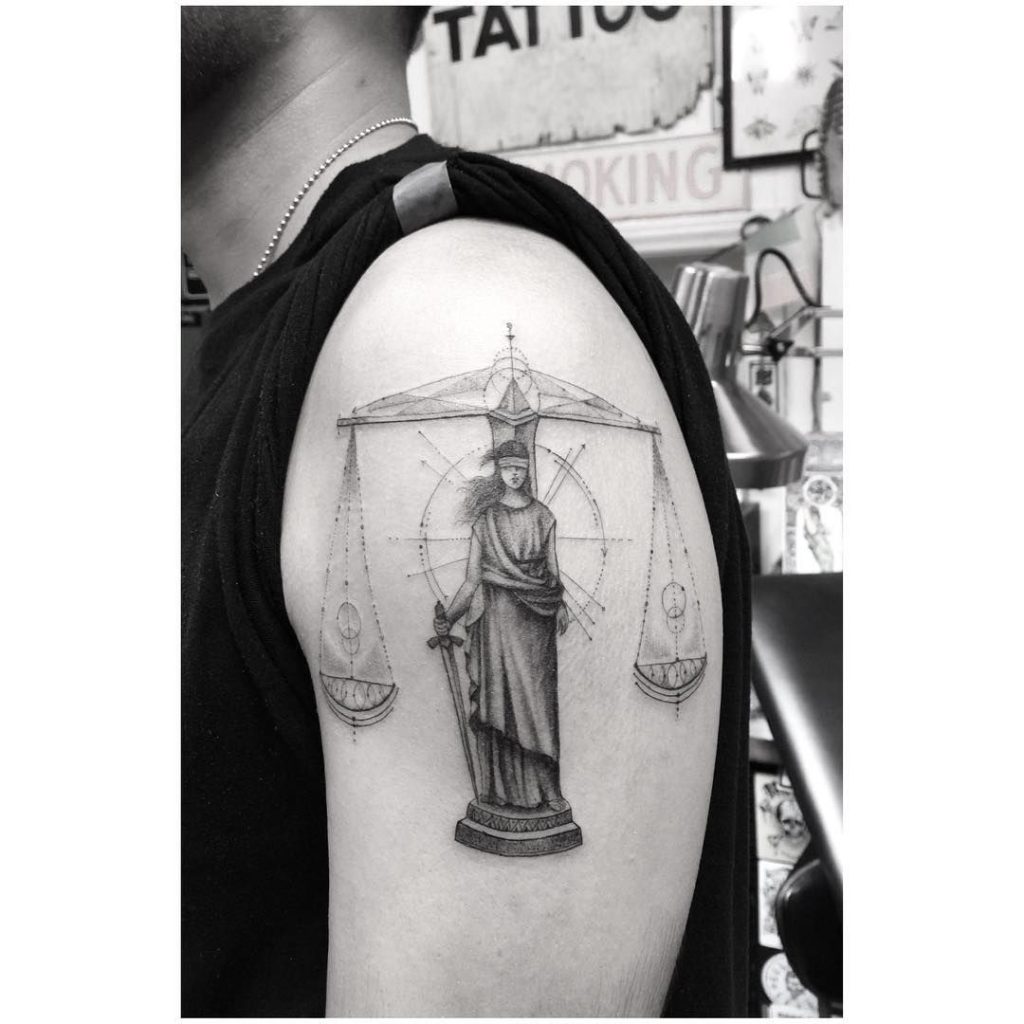 lady Justice tattoo final session  finished this a few mont  Flickr