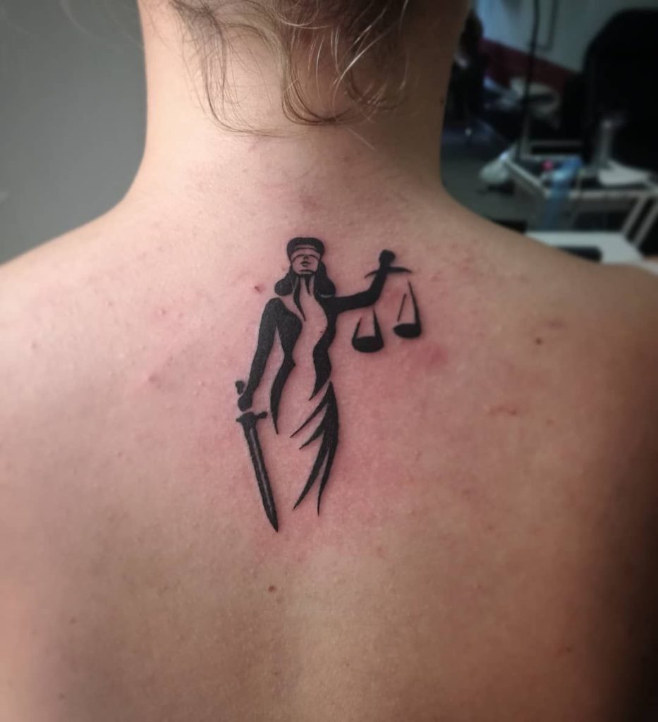Lady Justice Tattoos Powerful designs inspired by justice