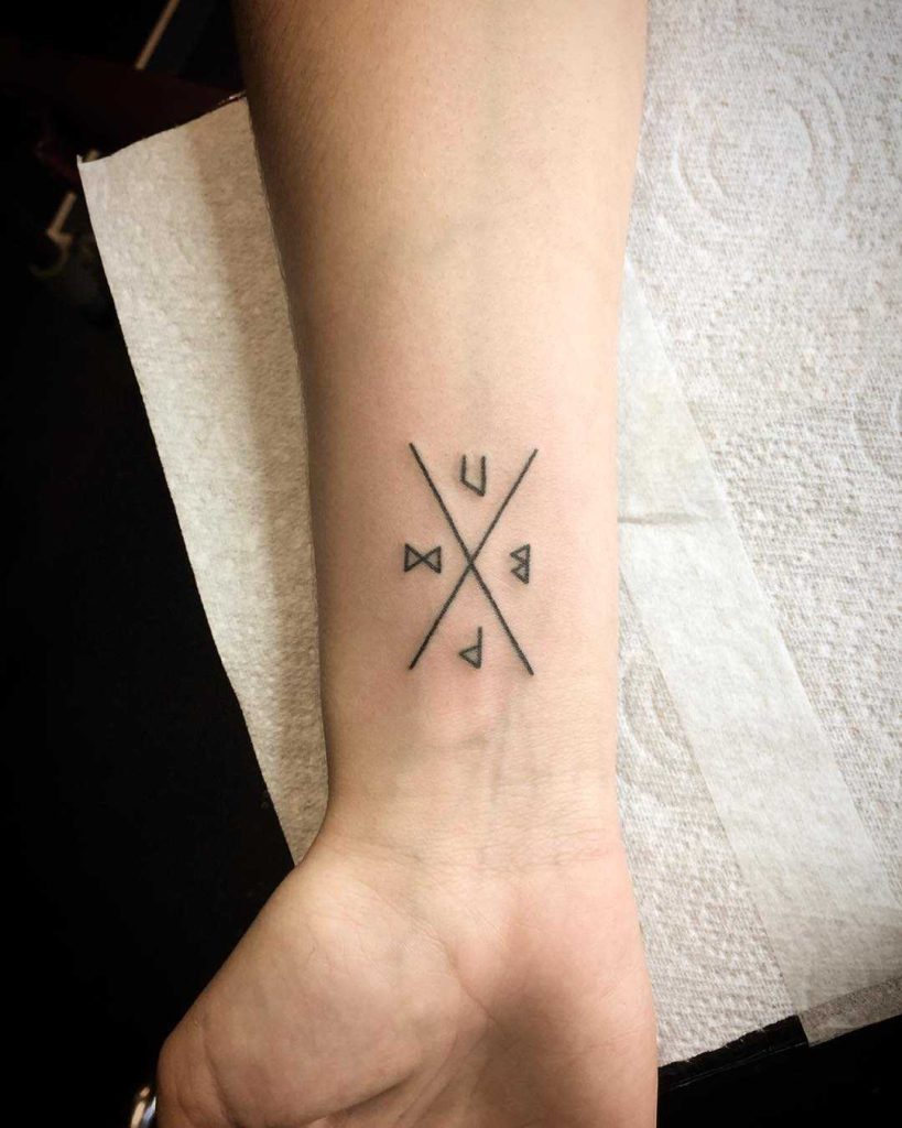 Caryll Runes I did a cover up on my middle finger with the impurity rune  then the moon and hunters mark Then I wanted the Heir rune on my thigh  Im not