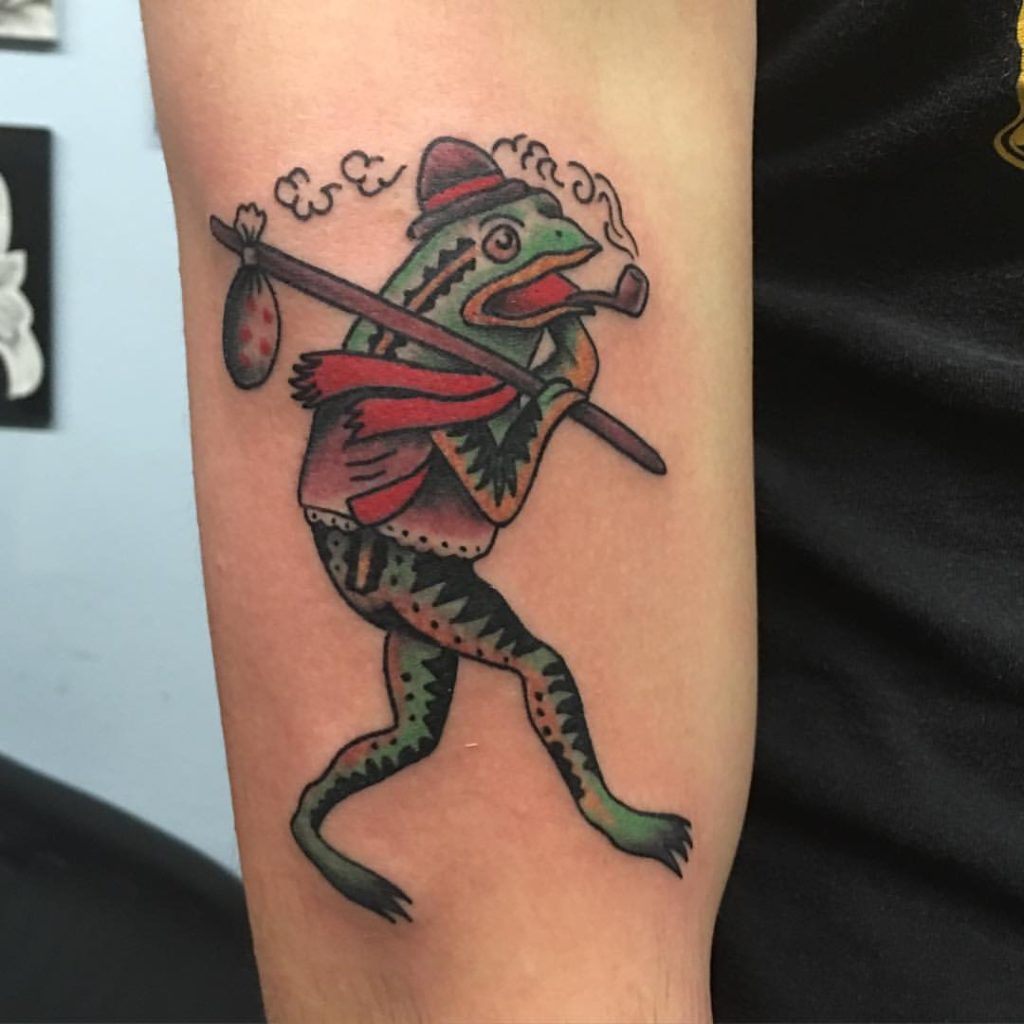 Tattoo uploaded by lucas  Old school frog  Tattoodo