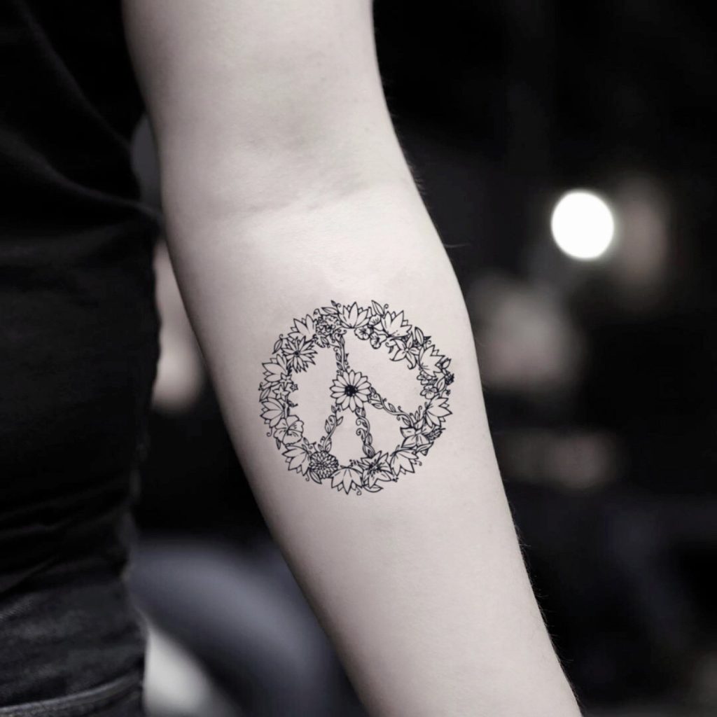 10 Groovy Peace Sign Tattoos  Tattoodo