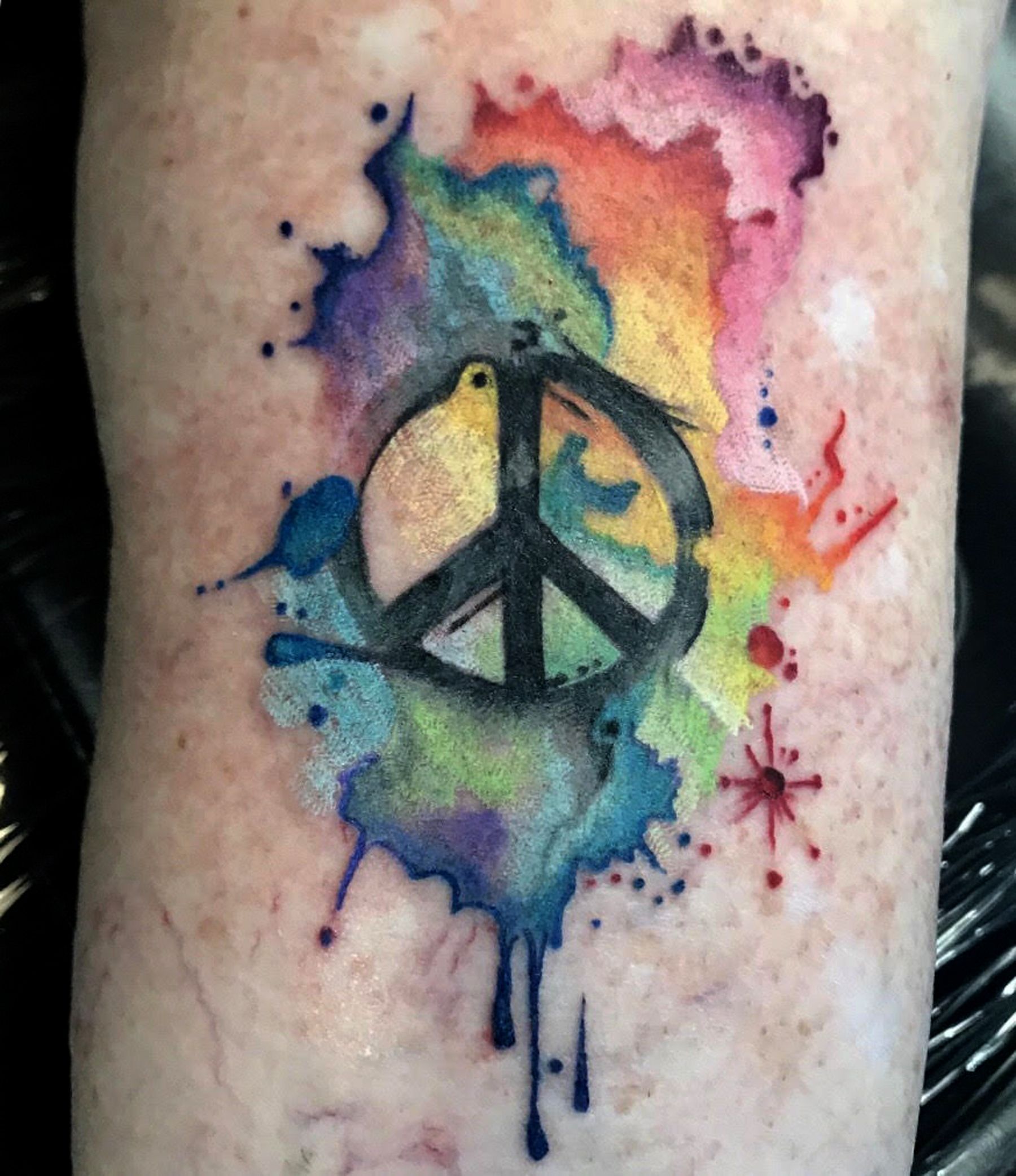 Amazon.com : 4 x 'Rainbow Peace Symbol' Temporary Tattoos (TO00016049) :  Beauty & Personal Care