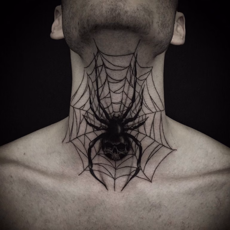 Significado de Tatuagem de Teia de Aranha