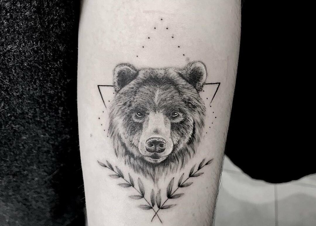 Tattoo uploaded by Louise Sargent  Dotwork mandala grizzly bear  Tattoodo