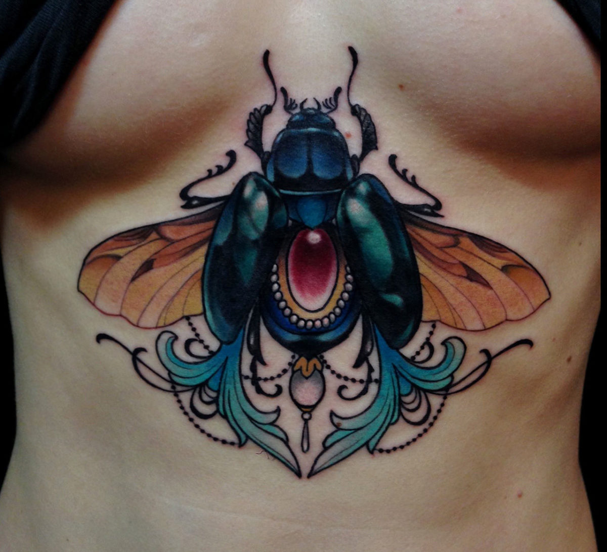 Neotraditional Beetle Tattoo  Tattoo Abyss Montreal
