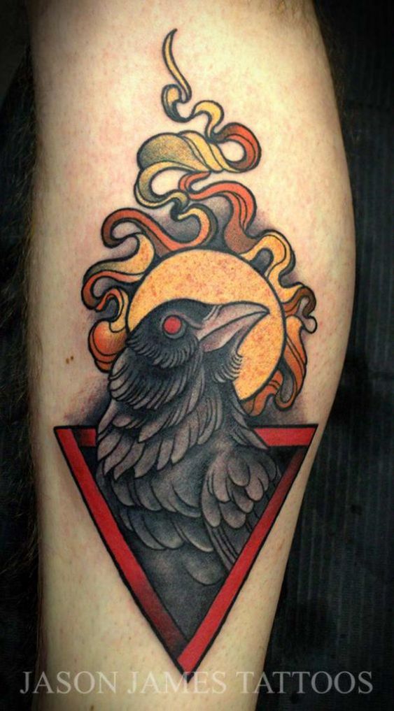 Raven American Traditional Tattoo Flash Print  Etsy