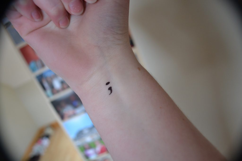 155+ Symbolic Semicolon Tattoos to Punctuate on your Body (with Meanings) -  Wild Tattoo Art