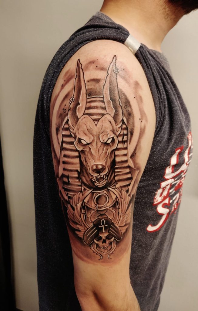 anubis head tattoos