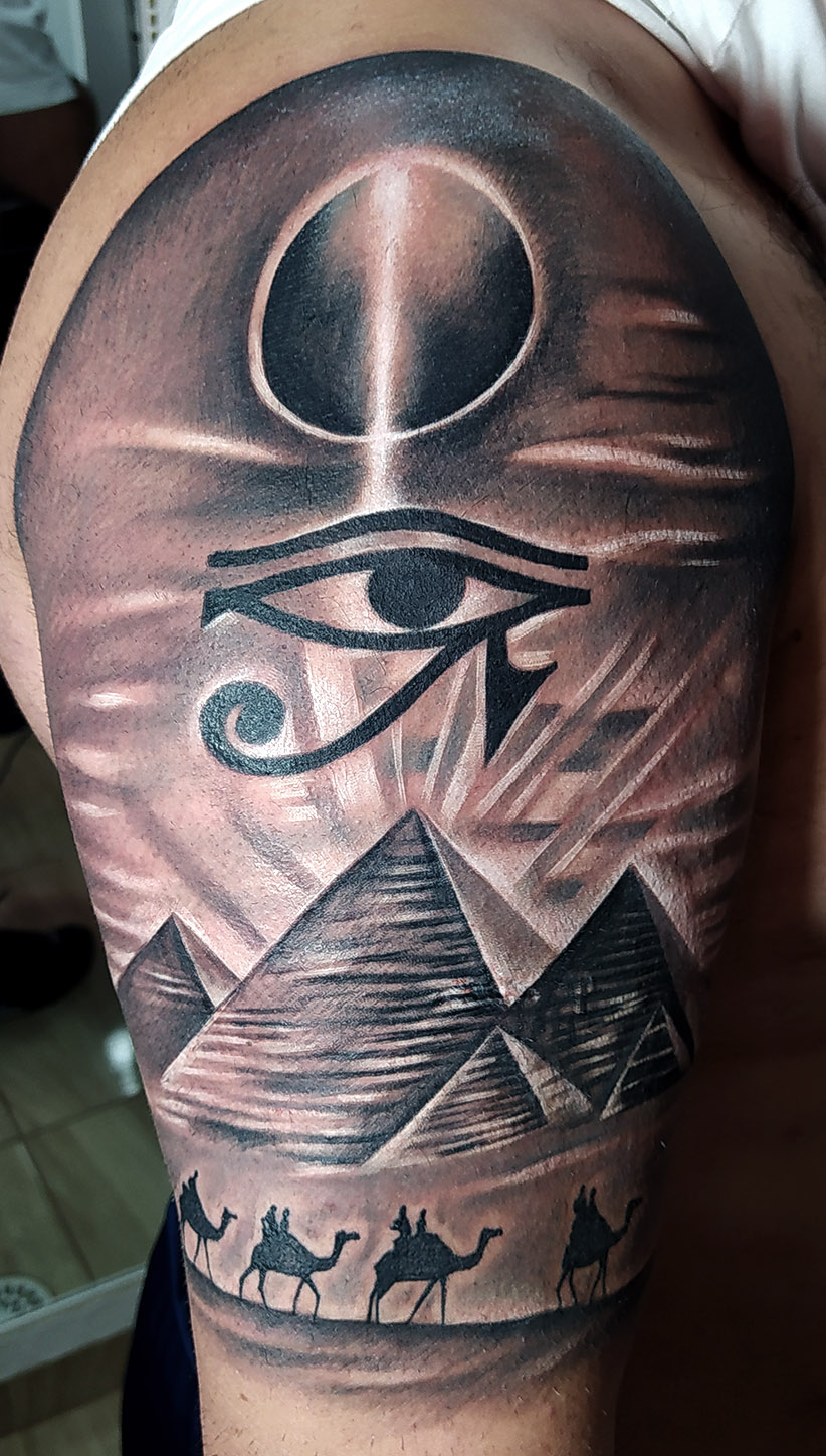 Ancient Egyptian Eye of Horus Ankh tattoo  EntertainmentMesh