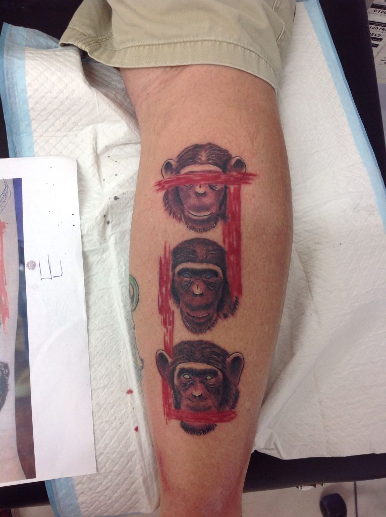 Three Wise Monkeys  Custom  Kreator Tattoo Gallery  Facebook