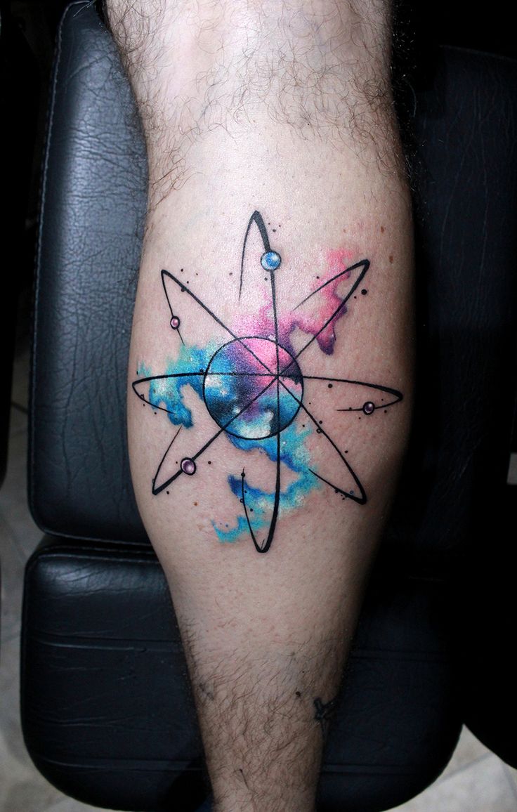 Atom tattoo by Mark Ostein - Tattoogrid.net
