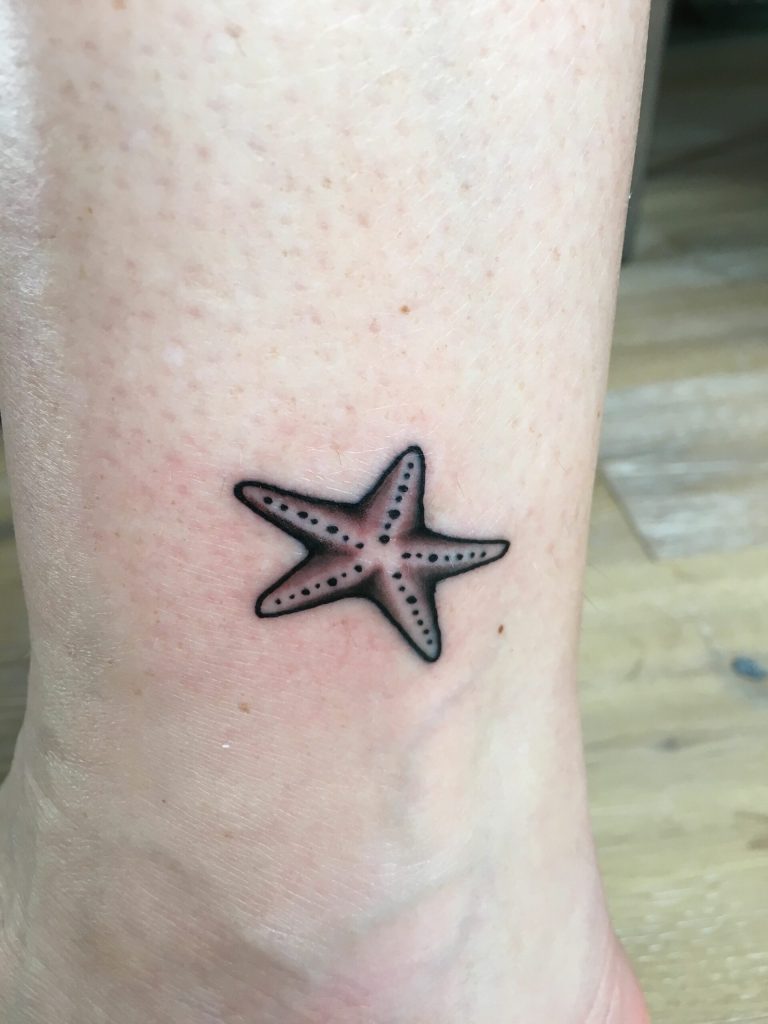 simple starfish tattoo