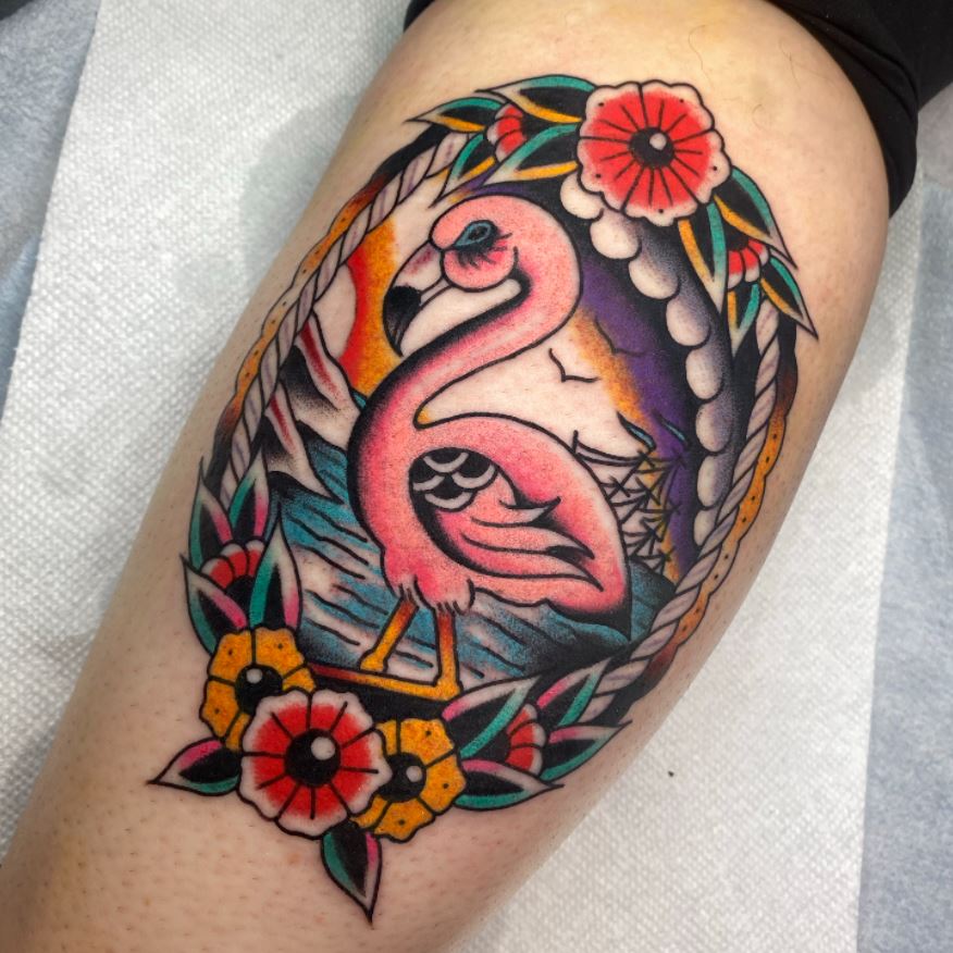 Flamingo Tattoo by Tarantula-Arts on DeviantArt