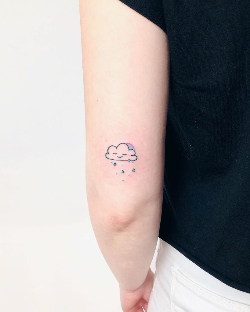 Rain Cloud Temporary Tattoo Sticker  OhMyTat