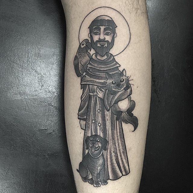 Ata ink  St Francis Assisi done happeninktattoo using  Facebook