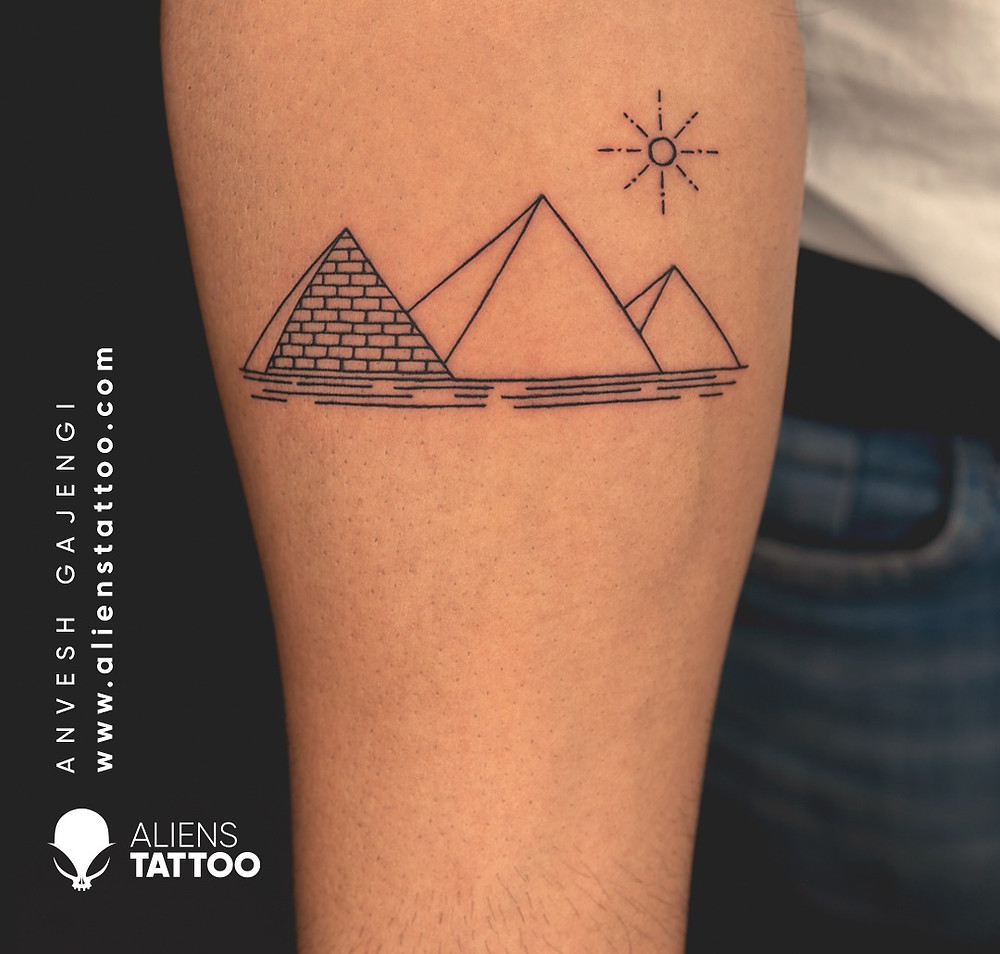 simple pyramid tattoo