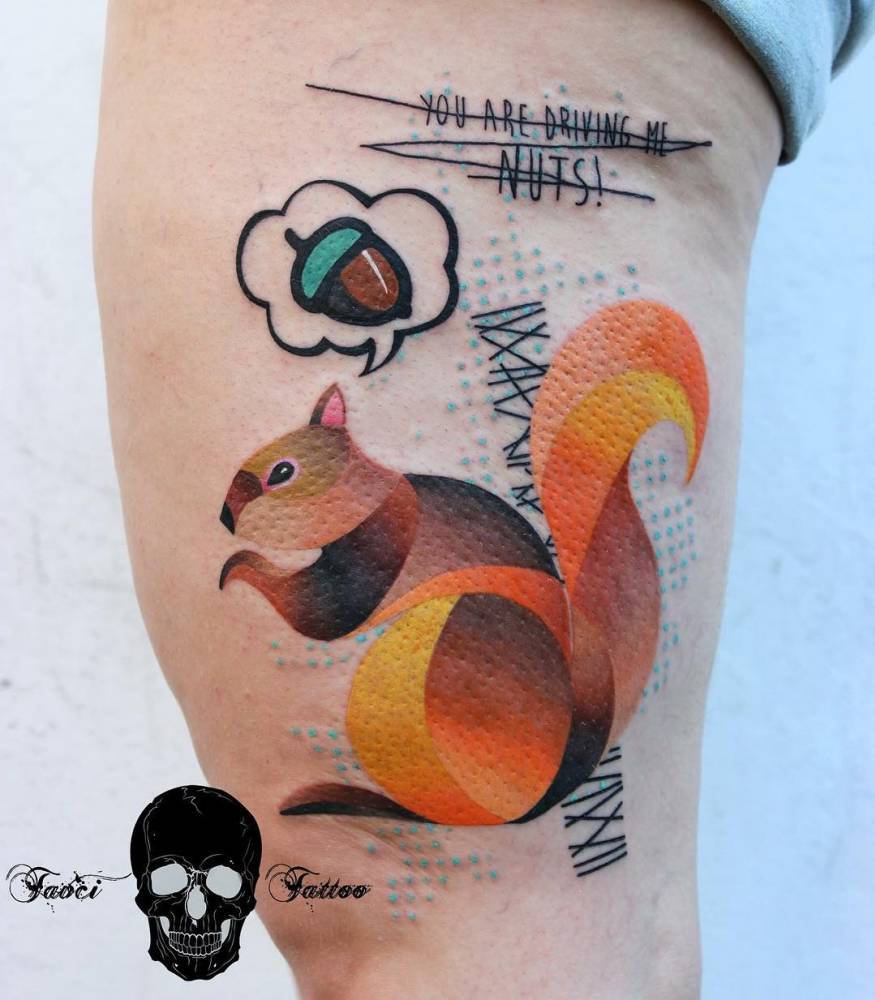 Ratta Tattoo  Youre Gonna Go Nuts over these Squirrel Tattoos