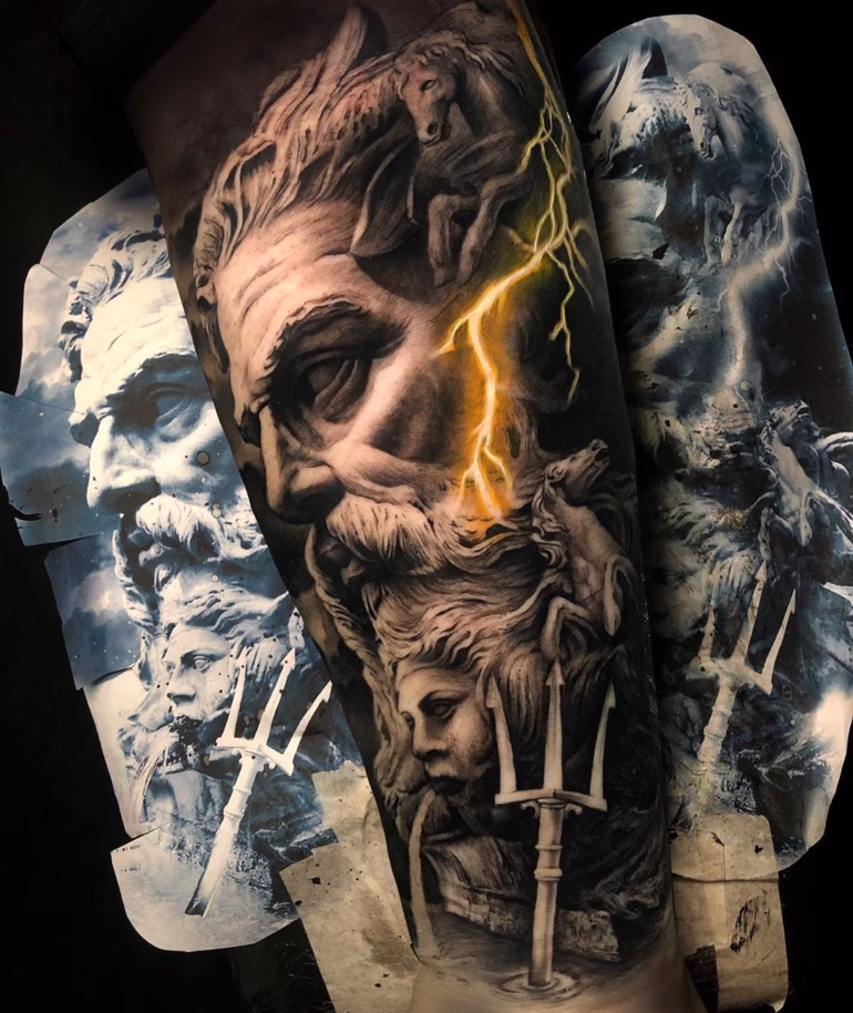 Significado de Tatuagens de Poseidon