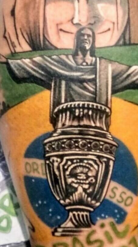 8 Large Brazil Flag Tattoos Brasil Brazilian World Cup Party Favors   Toys  Games  Amazoncom