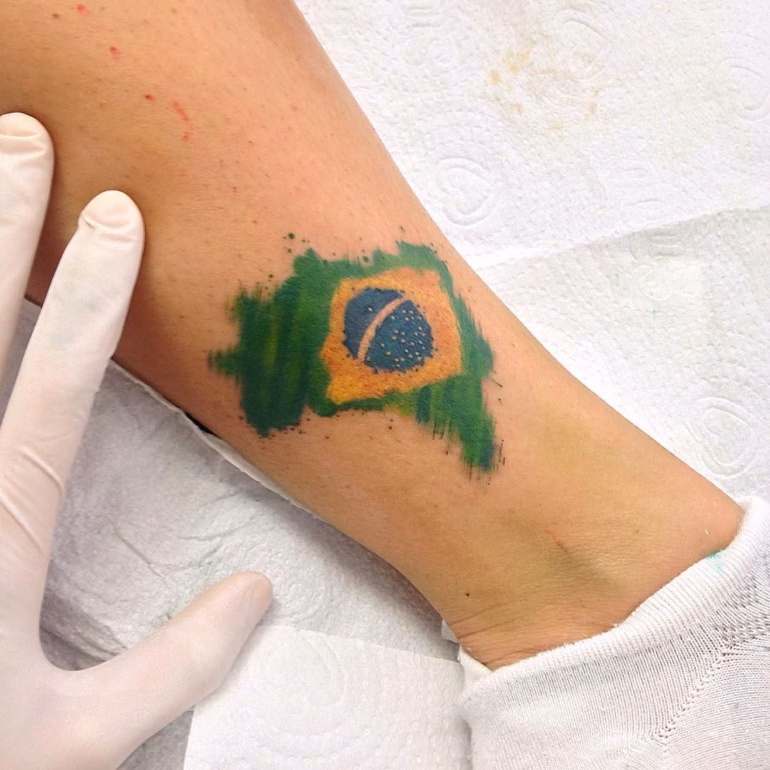 Tatuagens da bandeira do Brasil
