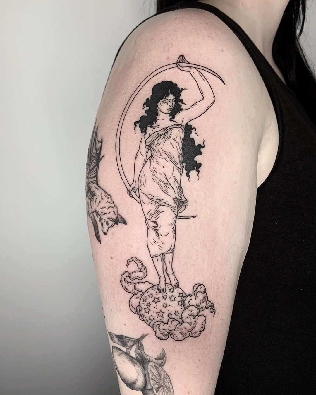 Tattoos CT  LISETTE MARTINEZ on Instagram Evil pomegranates for the  Greek Goddess Persephone As most of you know I love mixing scary and  beautiful elements in my work so this was