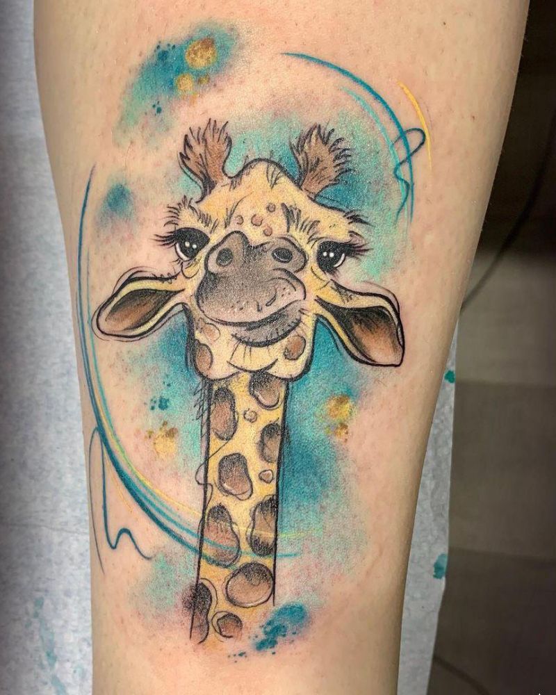 Cute little giraffe tattoo  Best Tattoo Ideas For Men  Women