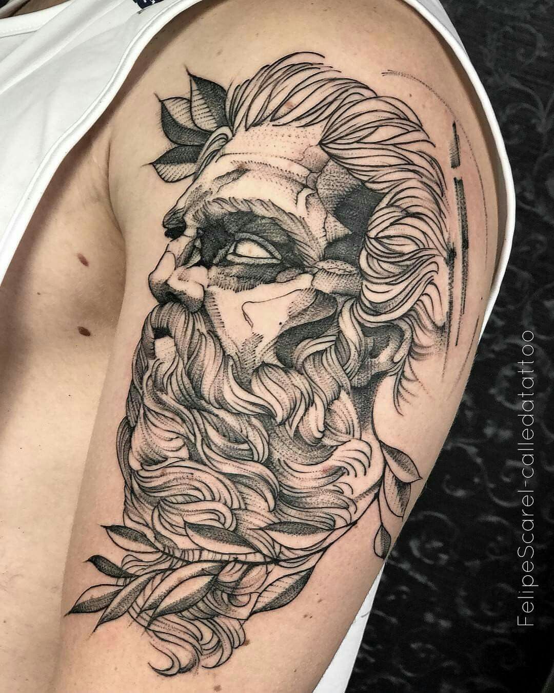 Zeus Realistic Sleeve Tattoo  TATTOOGOTO
