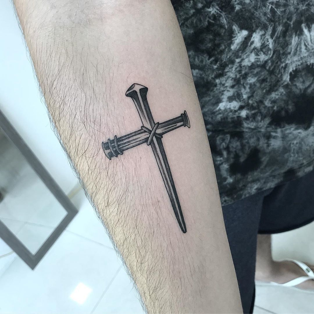 Wooden Cross on Chest Tattoo  Tattoo Abyss Montreal