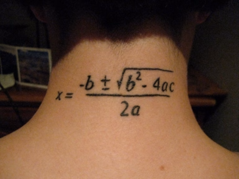 Tatuagens de Fórmulas são proibidas em Vestibular?