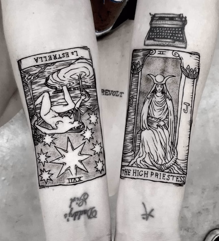 Significado de Tatuagens de cartas de tarot