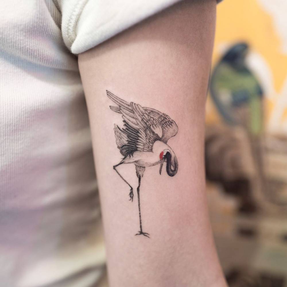 Tattoodo  Crane tattoo Heron tattoo Body art tattoos