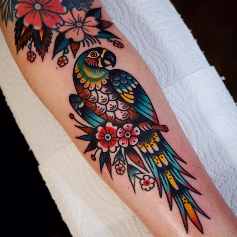 Significado de Tatuagens de araras e papagaios