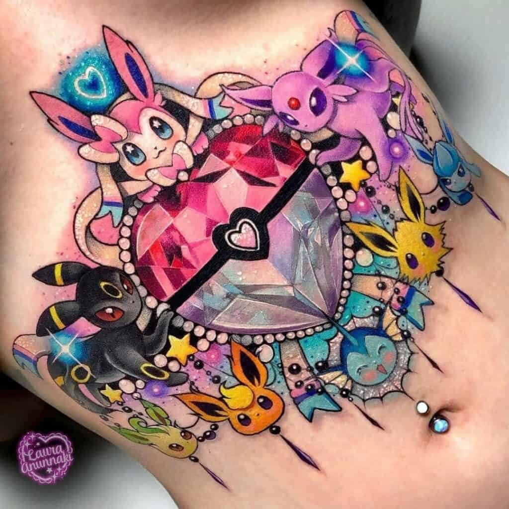 58 Pokemon Tattoos For Fans Who Want To Catch Them All  Bored Panda