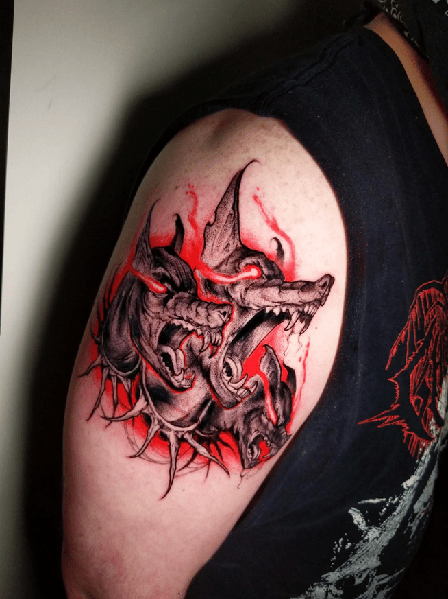 Cerberus tattoo by primitiveart on DeviantArt