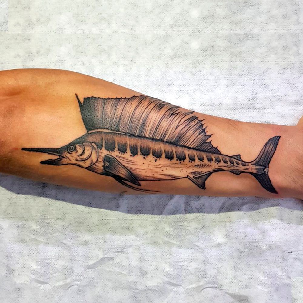 Swordfish tattoo HD wallpapers | Pxfuel